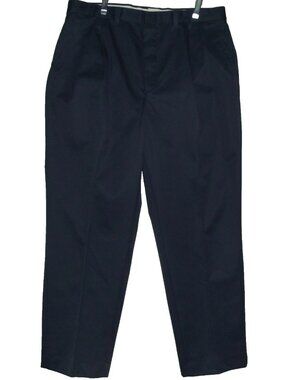 Riverside Mens Pants 37 x 30" Navy Blue pleated uniform cotton polyester
